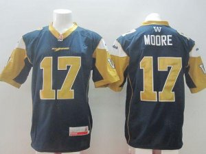 Jerseys Factory Cheap Blue Bombers #17 Nick Moore Navy Blue Stit