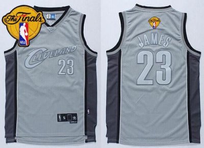 Jerseys Factory Cheap Cavaliers #23 LeBron James Grey Anniversar