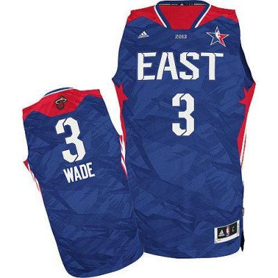 Jerseys Factory Cheap Heat #3 Dwyane Wade Blue 2013 All Star Sti