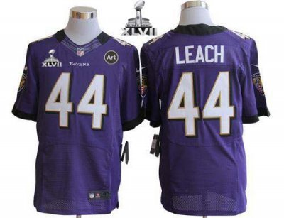 Jerseys Factory Cheap Nike Ravens #44 Vonta Leach Purple Team Co