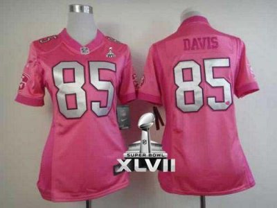 Jerseys Factory Cheap Nike 49ers #85 Vernon Davis Pink Super Bow