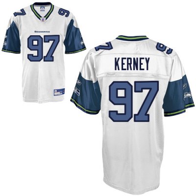 Jerseys Factory Cheap Seahawks #97 Patrick Kerney White Stitched
