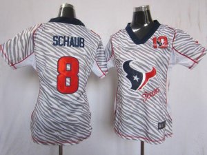 Jerseys Factory Cheap Nike Texans #8 Matt Schaub Zebra With 10TH