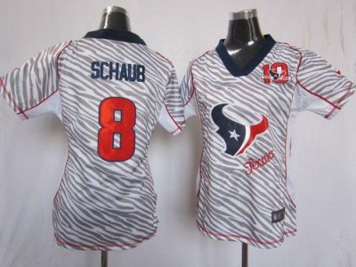 Jerseys Factory Cheap Nike Texans #8 Matt Schaub Zebra With 10TH