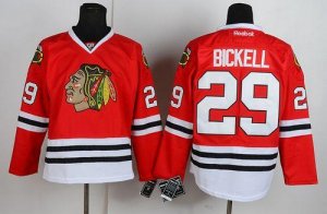 Jerseys Factory Cheap Blackhawks #29 Bryan Bickell Red Embroider