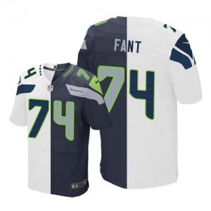Jerseys Factory Cheap Nike Seahawks #74 George Fant White/Steel