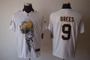 Jerseys Factory Cheap Nike Saints #9 Drew Brees White Men's Embr