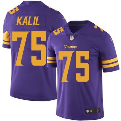 Jerseys Factory Cheap Nike Vikings #75 Matt Kalil Purple Men's S