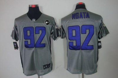 Jerseys Factory Cheap Nike Ravens #92 Haloti Ngata Grey Shadow W