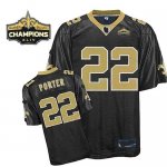 Jerseys Factory Cheap Saints #22 Tracy Porter Black Super Bowl X