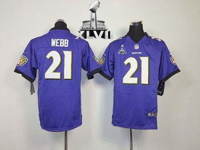 Jerseys Factory Cheap Nike Ravens #21 Lardarius Webb Purple Team