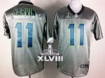 Jerseys Factory Cheap Nike Seahawks #11 Percy Harvin Grey Shadow