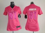Jerseys Factory Cheap Nike Lions #81 Calvin Johnson Pink Sweethe