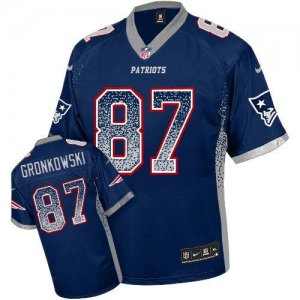 Jerseys Factory Cheap Nike Patriots #87 Rob Gronkowski Navy Blue
