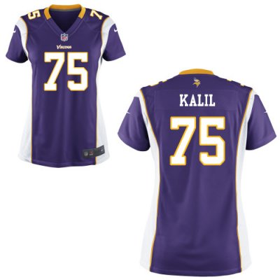 Jerseys Factory Cheap Nike Vikings #75 Matt Kalil Purple Team Co