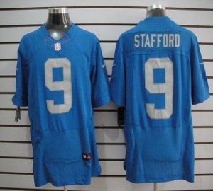 Jerseys Factory Cheap Nike Lions #9 Matthew Stafford Blue Altern