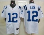 Jerseys Factory Cheap Nike Colts #12 Andrew Luck White Men's Sti