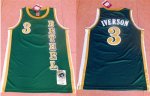 Jerseys Factory Cheap 76ers #3 Allen Iverson Green Bethel High S