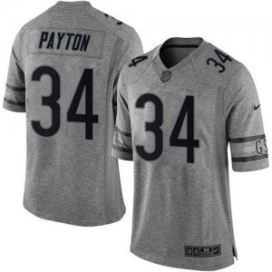 Jerseys Factory Cheap Nike Bears #34 Walter Payton Gray Men's St