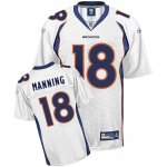 Jerseys Factory Cheap Broncos #18 Peyton Manning White Stitched