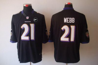 Jerseys Factory Cheap Nike Ravens #21 Lardarius Webb Black Alter