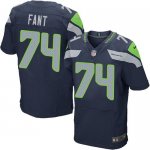 Jerseys Factory Cheap Nike Seahawks #74 George Fant Steel Blue T