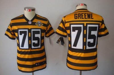 Jerseys Factory Cheap Nike Steelers #75 Joe Greene Black/Yellow