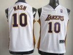 Jerseys Factory Cheap Revolution 30 Lakers #10 Steve Nash White