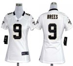 Jerseys Factory Cheap Nike Saints #9 Drew Brees White Women's Em