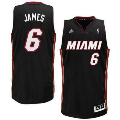 Jerseys Factory Cheap Heat #6 LeBron James Black Revolution 30 "