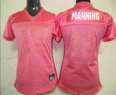 Jerseys Factory Cheap Colts #18 Peyton Manning Red Women's Sweet