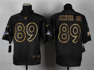 Jerseys Factory Cheap Nike Ravens #89 Steve Smith Sr Black Gold