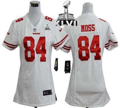 Jerseys Factory Cheap Nike 49ers #84 Randy Moss White Super Bowl