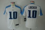 Jerseys Factory Cheap Nike Titans #10 Jake Locker White Youth Em