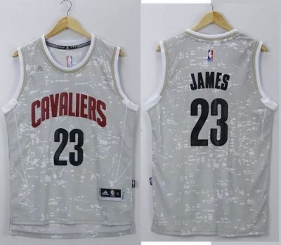Jerseys Factory Cheap Cavaliers #23 LeBron James Grey City Light