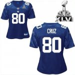 Jerseys Factory Cheap Giants #80 Victor Cruz Blue Women's Team C
