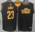 Jerseys Factory Cheap Cavaliers #23 LeBron James Black Precious