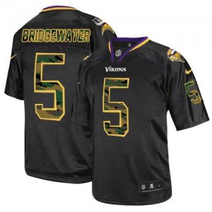 Jerseys Factory Cheap Nike Vikings #5 Teddy Bridgewater Black Me