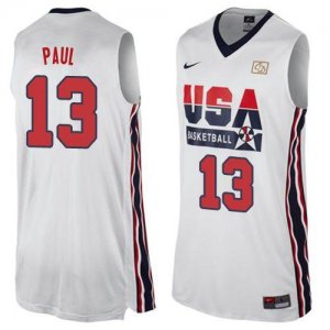 Jerseys Factory Cheap Nike Team USA #13 Chris Paul White 2012 US