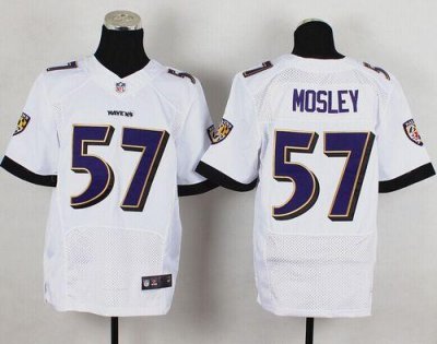 Jerseys Factory Cheap Nike Ravens #57 C.J. Mosley White Men's St
