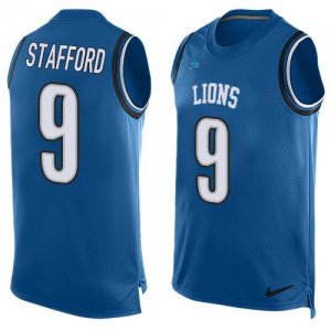 Jerseys Factory Cheap Nike Lions #9 Matthew Stafford Blue Team C