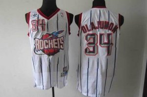 Jerseys Factory Cheap Rockets #34 Hakeem Olajuwon White Throwbac