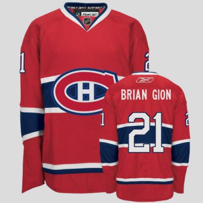 Jerseys Factory Cheap Canadiens #21 Brian Gionta Embroidered Red