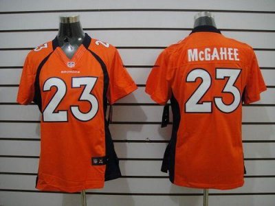 Jerseys Factory Cheap Nike Broncos #23 Willis McGahee Orange Tea