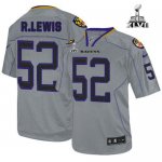 Jerseys Factory Cheap Nike Ravens #52 Ray Lewis Lights Out Grey