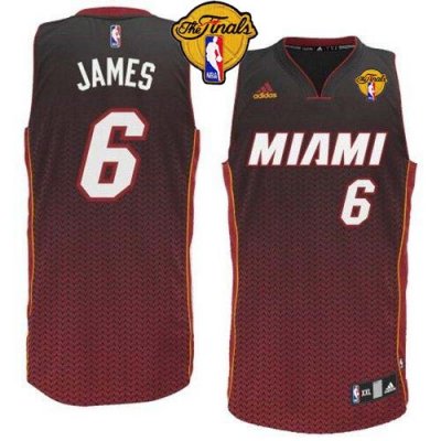 Jerseys Factory Cheap Heat #6 LeBron James Black Resonate Fashio