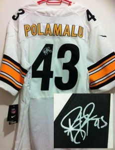 Jerseys Factory Cheap Nike Steelers #43 Troy Polamalu White Men'