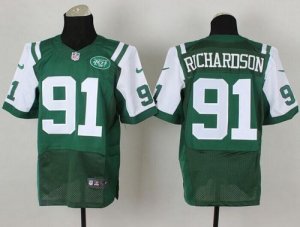Jerseys Factory Cheap Nike Jets #91 Sheldon Richardson Green Tea