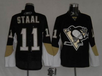 Jerseys Factory Cheap Penguins #11 Jordan Staal Embroidered Blac