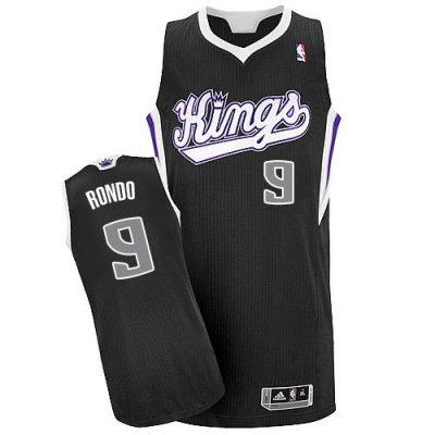 Jerseys Factory Cheap Kings #9 Rajon Rondo Black Stitched NBA Je